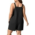 thumbnail image 3 of DYMADE Women Plus Size Adjustable Strap Jumpsuits Casual Short Pants Overalls, 3 of 5