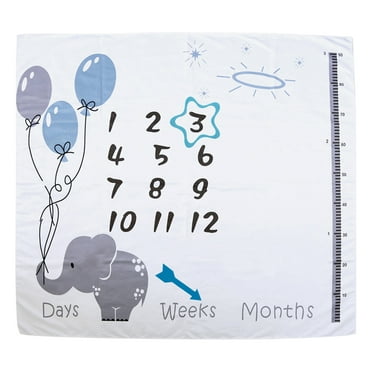 hekezhi 1 Set Baby Milestone Blanket Newborn Memorial Blankets Photo Background Blanket