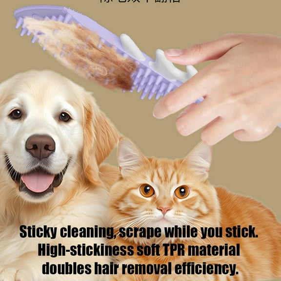 Fishbone Cat Brush: Indoor Hair Remover with Ergonomic Grip, Ideal for Cat & Dog Grooming