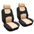 thumbnail image 2 of Lot de 4 housses de protection universelles pour sièges avant de voiture, décoration intérieure pour toutes les saisons (beige et noir), 2 of 4
