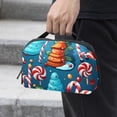 thumbnail image 2 of Christmas Waterproof Oxford Fabric Charger Case for Electronic Devices, Hard Drive, Cords, Cables, and Phone - 5.9x9.44x3.14 Inches, 2 of 6