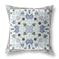thumbnail image 5 of Amrita Sen Designs  20 x 20 in. Paisley Leaf Geo Broadcloth Indoor & Outdoor Zippered Pillow - Off White, Grey & Muted Blue, 5 of 5