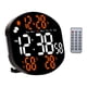 thumbnail image 4 of Reloj de pared digital con doble alarma, ajuste de brillo y pantalla de temperatura. Naranja, 4 of 9