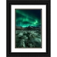 thumbnail image 1 of De La, Javier 17x24 Black Ornate Wood Framed with Double Matting Museum Art Print Titled - Ice Cracking, 1 of 4