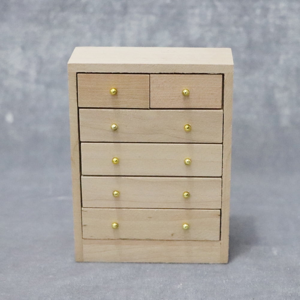18 x Miniature for Dollhouse Decorative Wood draw handles 