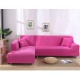 thumbnail image 1 of Elastic Sofa Cover Corner Sofa Cover Polyester Couch Cover + 2 Pillowcases (Rose Red * Single 90-140cm * 1pcs), 1 of 4