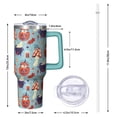 thumbnail image 2 of Halloween Gothic Skull 40 Oz Tumbler with Handle and Straw, Spooky Stainless Steel Cup, Holiday Gift Mug, 2 of 5