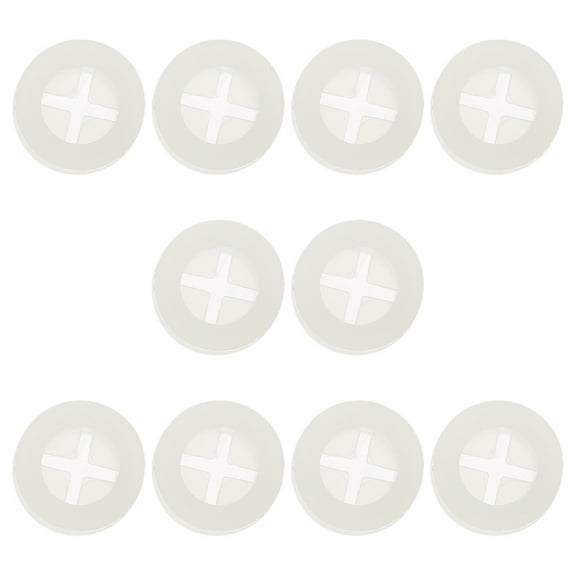 STRANDCHIC 10Pcs Silicone Straw Hole Plugs for Mason Jar Lids Transparent and
