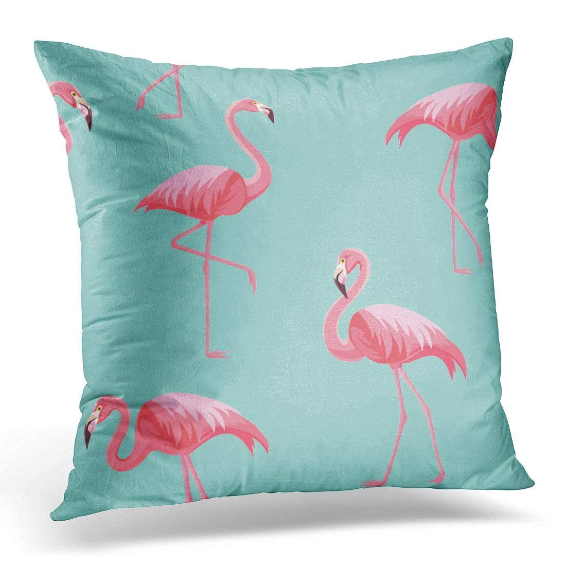 ARHOME Pink Bird Flamingo Pattern Elegant Pillow Case Pillow Cover