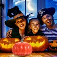 thumbnail image 3 of Halloween Ceramic Snack Jar Pumpkin Shaped Storage Pot Snack Container for Kids Children Orange, 3 of 6