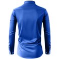 thumbnail image 3 of Under $10 Men's Dress Shirt Regular Fit Casual Long Sleeve Wrinkle Free Stretch Shirts with Pocket, 3 of 3