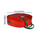 thumbnail image 3 of Christmas Wreath Storage Bag Durable Tarp Material Zipper Sturdy Carry Handles Garage Organization For Seasonal Holiday Wreath De (24x7 inch), 3 of 5