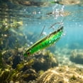 thumbnail image 3 of Sinking Metal Fishing Spoon Lure, Weedless Hard Bait with Single Hook for Bass Pike Trout Walleye, Blue Silver, 0.70 oz, 3.35 Inch, 3 of 5