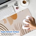 thumbnail image 4 of Long Mouse Pads for Desk,Brown Boho Geometric and Plant Pattern Desk Mats on Top Of Desks, Desk Mouse Pad Extra Large with 3mm Non-Slip Base and Stitched Edge for Gaming,Office,Work,Home 31.5"x11.8", 4 of 6