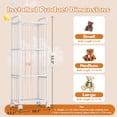 thumbnail image 2 of Organizador Oneyus para guardar animales de peluche, tubo de metal, color blanco, 2 of 7