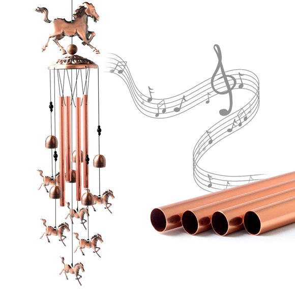 Horse Gifts for Women, Mother Wind Chimes ,Birthday Gifts for mom/Husband/Wife/Grandma/Aunt /Daughte/Friend/Niece/Sister/Teacher,Gardening Gifts,Memorial windchimes Outside,Yard Decor