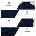 thumbnail image 6 of Yungyresw Casual Cargo Jacket Chest Flap Pockets Workwear Jacket Long Sleeve Slim Fit Shirt Jacket Comfortable for Outdoor Work Fishing, 6 of 9