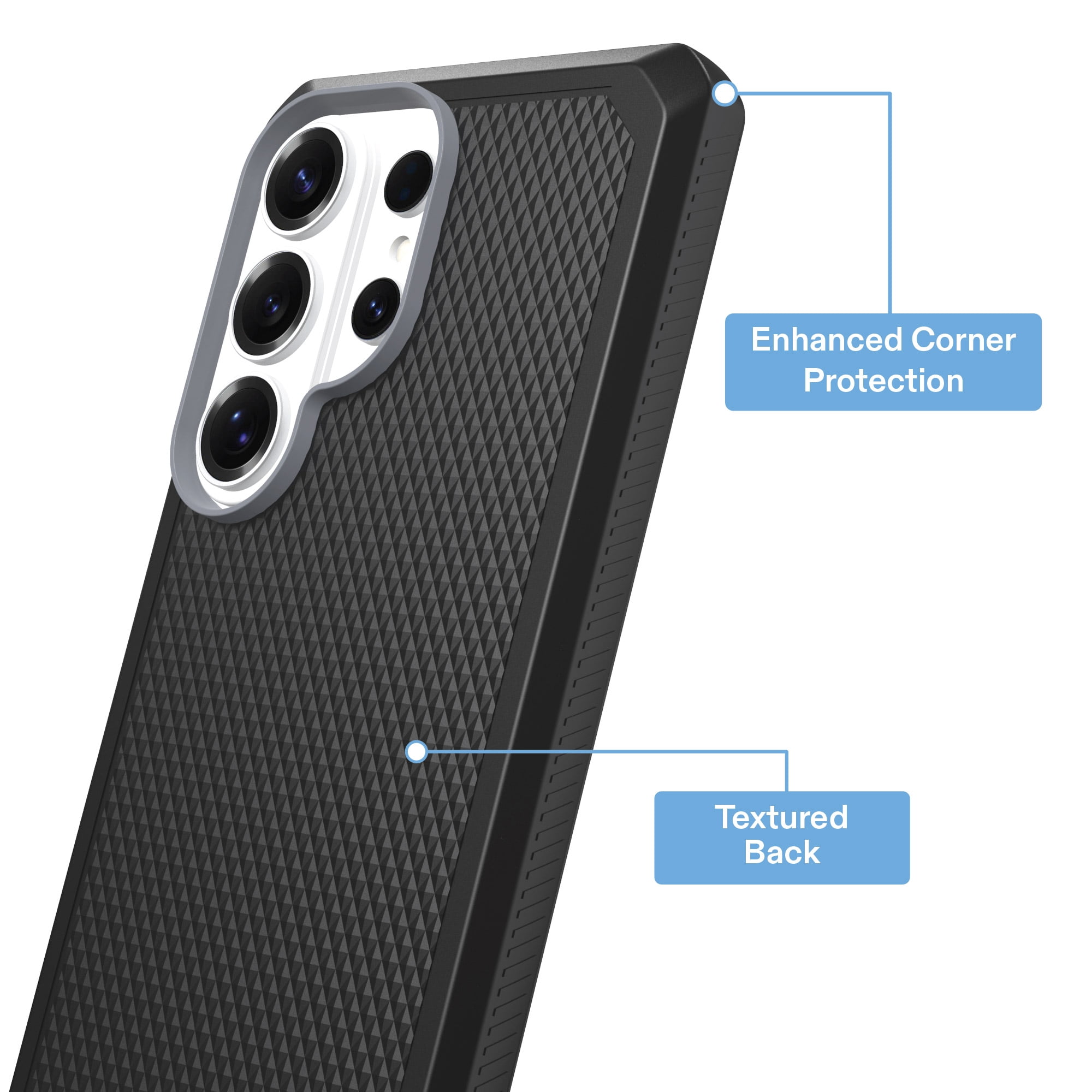 onn Magnetic Compatible Dual-Layer Phone Case for Samsung Galaxy S26 Ultra - Black