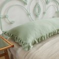 thumbnail image 3 of Move Over Sage Green Ruffle Body Pillow Sham 20x54 inches Ruffled Fringe Pattern Body Pillowcase 100% Washed Microfiber, 3 of 8