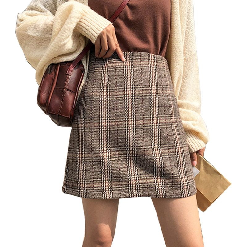 brown plaid skirt near me
