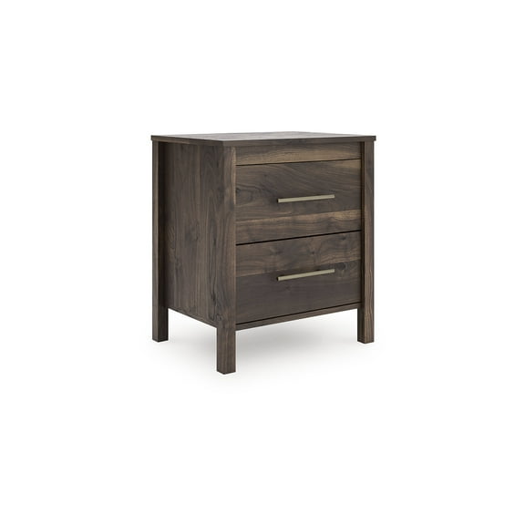 Signature Design by Ashley Calverson 2-Drawer Nightstand, Mocha Brown Finish