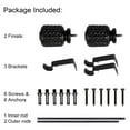 thumbnail image 2 of UTOPIA ALLEY Wall Mounted 3/4 Inch Curtain Rod - Curtain Rods For Windows 86 to 120 Inch, Adjustable Drapery Rods, Black Curtain Rods, Bedroom Curtain Rods, Tapestry Poles (Black, 86"-120"), 2 of 8
