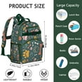 thumbnail image 6 of Birthday gift puppy backpack, roomy canine backpack with floral and paw patterns, practical backpack for students or travel, 6 of 6