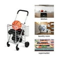 thumbnail image 6 of YYAo Grocery Shopping Cart, Utility Cart, Trolley Cart, Folding Shopping Basket Rolling Trolley with Adjustable Handle-Silver, 6 of 8