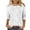 White, variant on Yuanlook Women's 3/4 Length Sleeve Tops Crew Neck Dressy Casual Blouses T Shirts Fall Clothes - Beige - S
