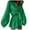 Green, variant on FNFYFH Women Summer Beach 2 Piece Sets Shorts Outfits Flowy Button-Down Shirts Lounge Wear Ruffled Short Pants Matching Set Green,S