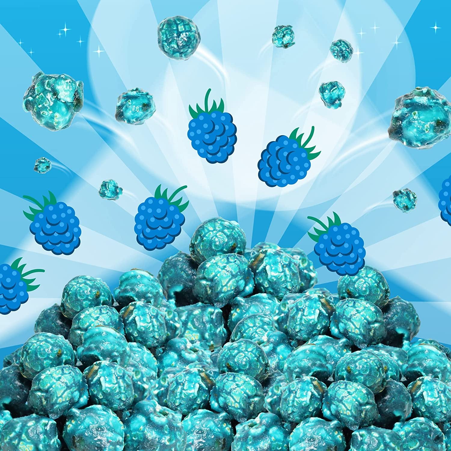 Gourmet Blue Raspberry Flavored Popcorn by It's Delish, 5 lbs Bulk Bag  Air Popped Pop Corn Snack - Fruity Blue Themed Candy Confetti  Birthday Party, Events  Gluten Free, Vegan, Kosher