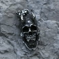 thumbnail image 4 of ZMY Home Skull Necklace Stainless Steel Gothic Jewelry Punk Cool Devil Horned Demon Pendant Necklaces, 4 of 8