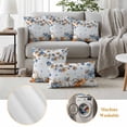 thumbnail image 6 of Fall Blue Maple Outdoor Waterproof Pillow Covers, Thanksgiving Pumpkins Daisy Country Leaves Decorative Square Throw Pillowcase Sofa Cushion Sham for Patio/Couch/Chair, 16"x16" 2 Pack, 6 of 8