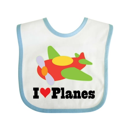 

Inktastic I Love Planes Cute Airplane Gift Baby Boy or Baby Girl Bib