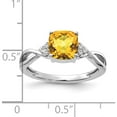 thumbnail image 2 of 14K White Gold Checkerboard Citrine And Diamond Ringsize 7 - Jbsp, 2 of 5