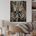 thumbnail image 2 of Designart "Dynamic Black and White Zebra Patterns I" Animals Print on Natural Pine Wood, 2 of 5