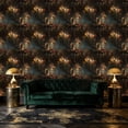 thumbnail image 3 of Peel and Stick Wallpaper Leopard Perched Branch Surrounded by Flowers Wall Mural 17.7in x 9.8ft Self Adhesive Removable Wall Paper Renter Friendly Wallpaper for Bedroom Cabinets Maximalism Decor, 3 of 8