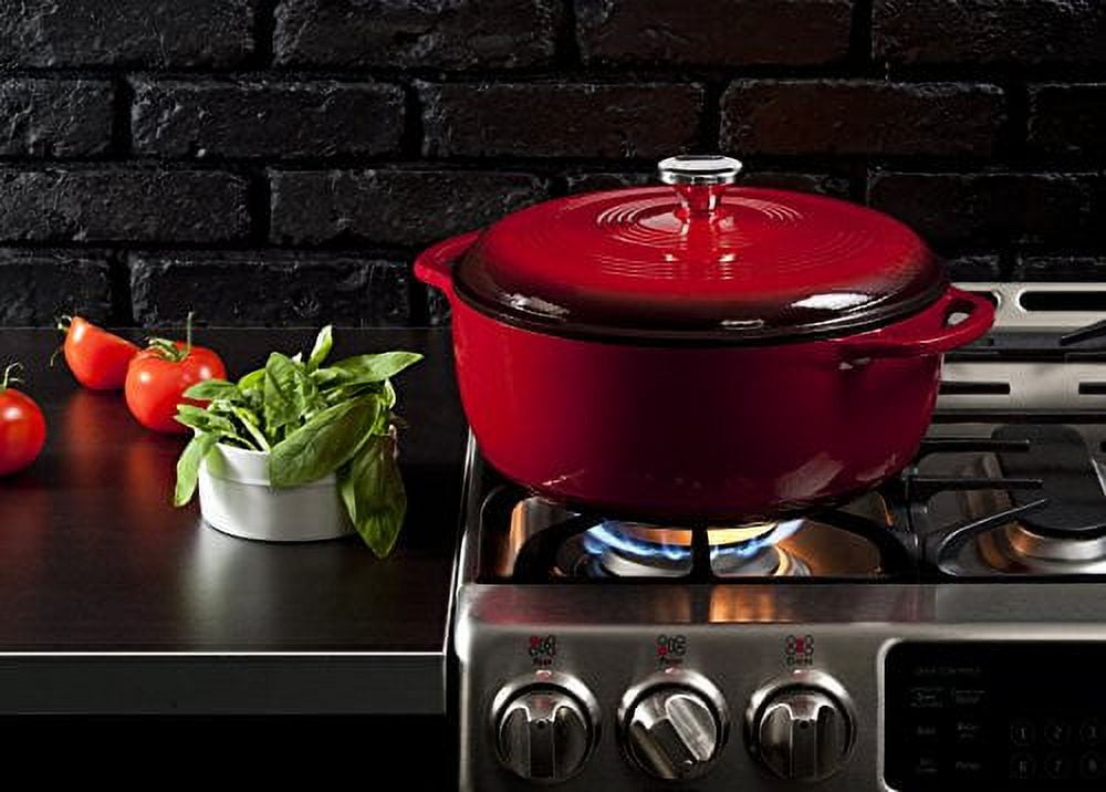 Lodge Color Enamel Cast Iron 4.5 qt. Dutch Oven - Island Spice Red