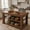 Dark Brown, variant on Fnova 55" 3-Tier Kitchen Island with Storage, Farmhouse Large Stationary Island Table with Leg Room, Dark Brown