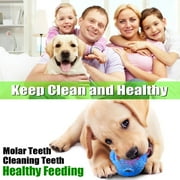 Qishi Interactive Dog Toy – Treat Dispenser & Dental Cleaning Chew Toy for Puppies and Small Dogs-Blue