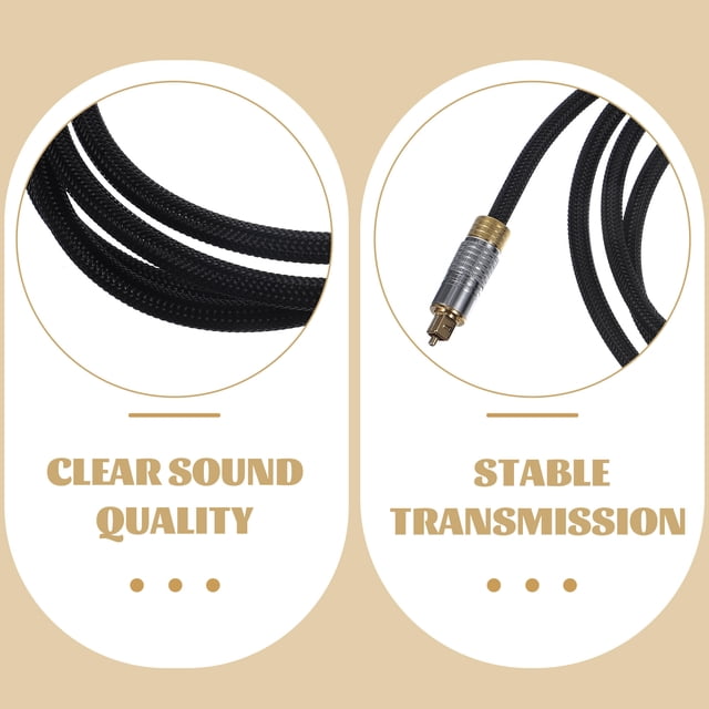 Raindrops Audio Optical Cable Grey Fiber Cord Compatible with Various Devices for Clear Audio