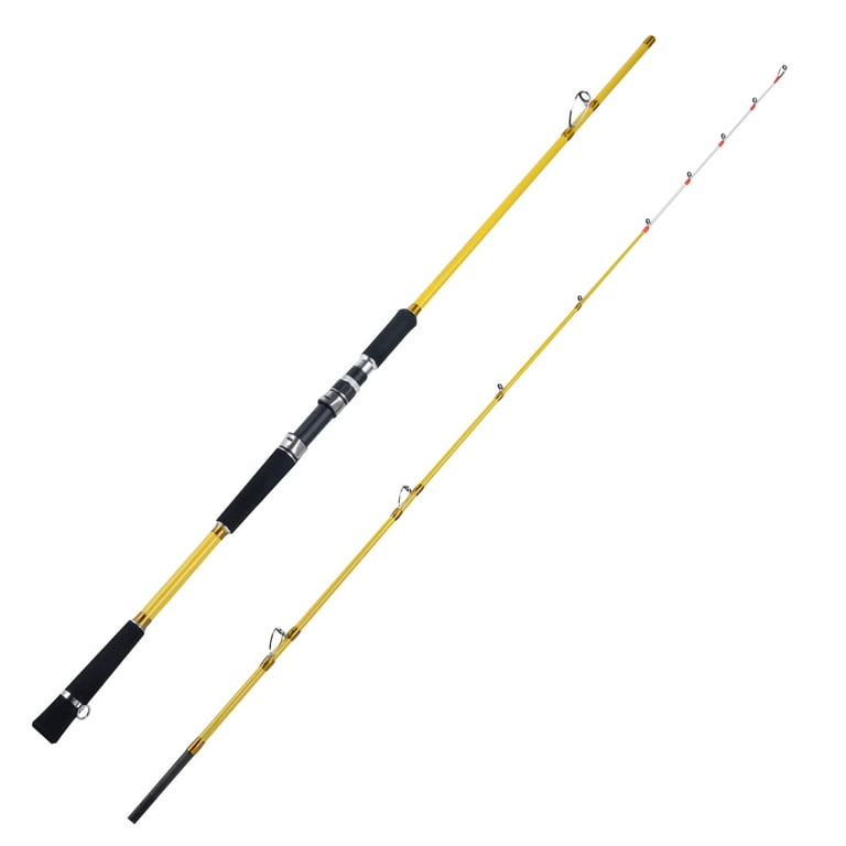 Goture Offshore Saltwater Fishing Rod - 3 Piece Portable Fishing Trolling Rod  with EVA Grip Handle, 24T Carbon Extra Heavy Fishing Pole Conventional Boat  Rod(100lb) 