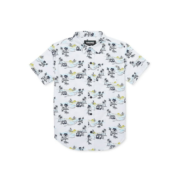 Tony Hawk Boys Short Sleeve Printed Button-Up Shirt, Sizes 8-16