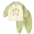 thumbnail image 4 of Boys Pants Baby Sweatpants Spring And Autumn Children's Sports Pants Baby Girls Spring Spring Clothes Footed Infant Trousers Green, 4 of 4