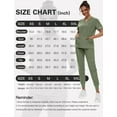 thumbnail image 7 of Scrub for Women Scrubs Top with Classic V-Neck Jogger Pants Medical Nursing Uniform Scrub Set Olive Green XS, 7 of 7