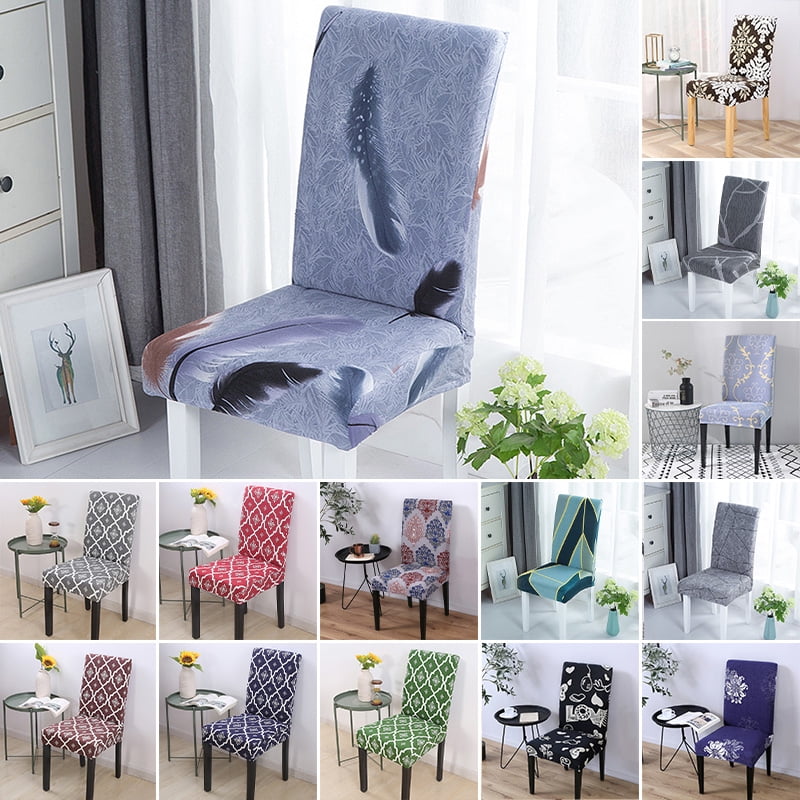 1/2/4/6PCS Removable Elastic Stretch Slipcovers Home Dining Chair Seat Covers 