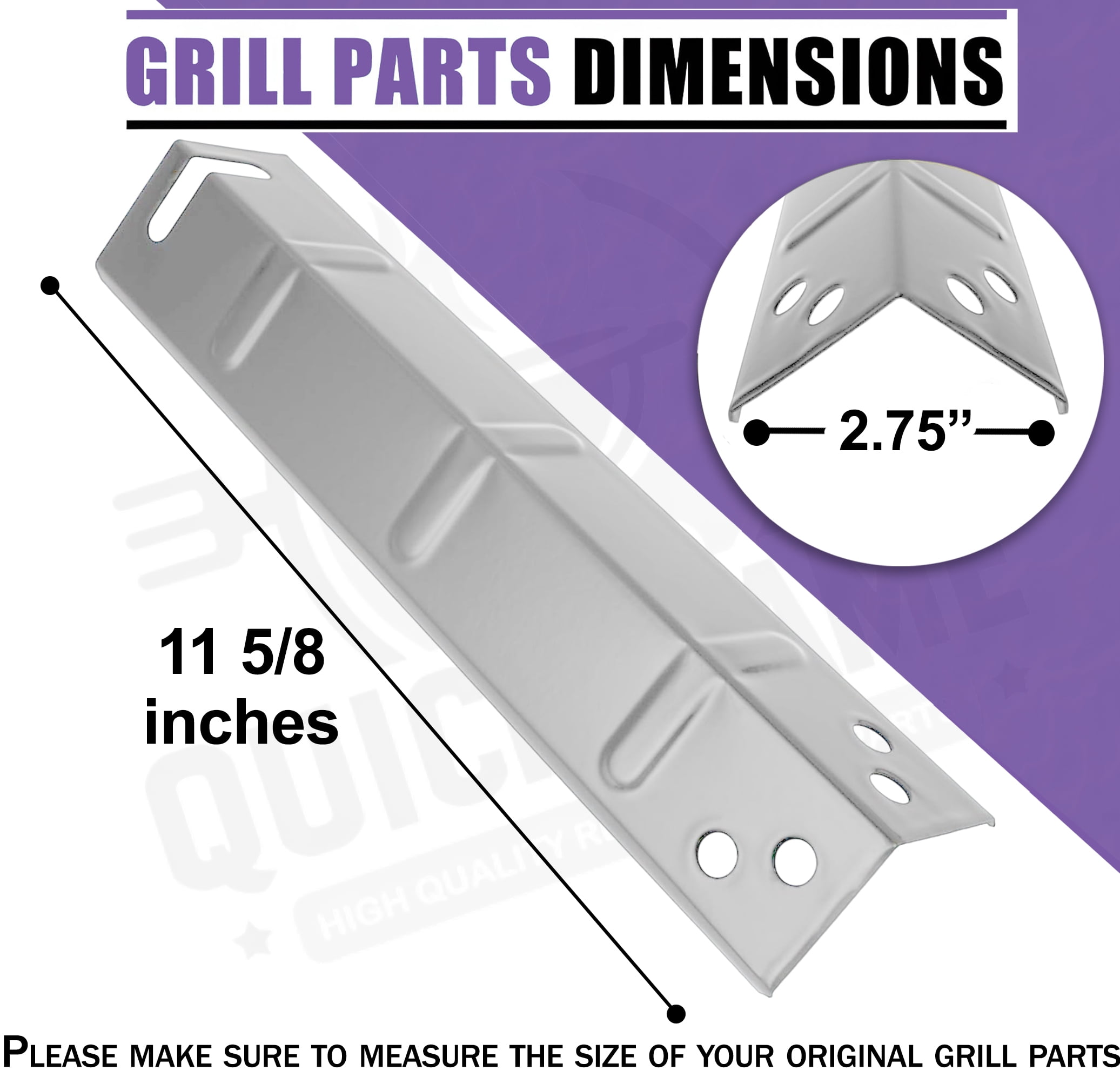 Set of Three Stainless Steel Heat Plates for 3 burner Exp  ert Grill Model