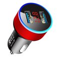 thumbnail image 1 of TISHITA Car Charger Adapter Ports USB Charger Fast Charging for Smartphones Cameras Red, 1 of 8