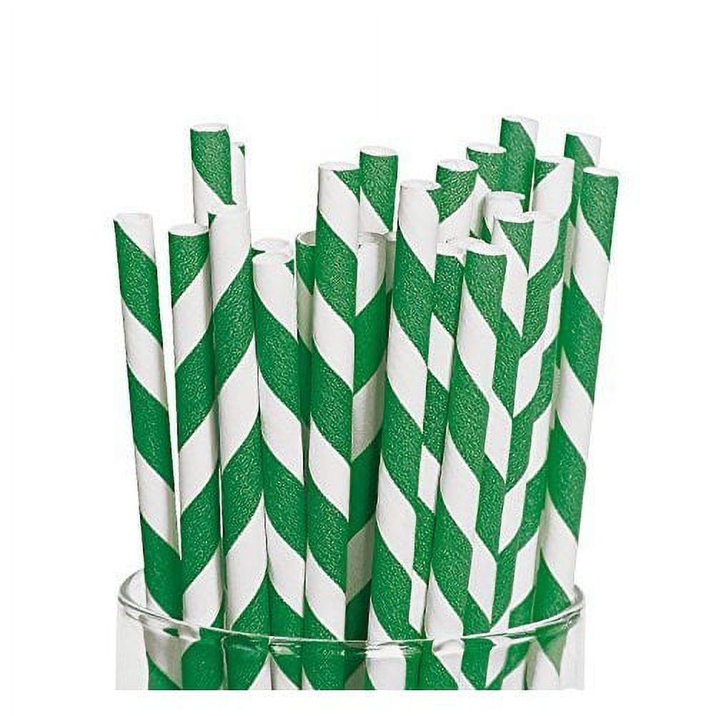 Holiday Time Straws, Stripes, 24 Count