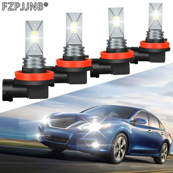 FZPJJNB For Nissan Altima 2007-2017 - H11 LED Headlight Bulbs Kit Low Beam 6000K White,Pack of 4